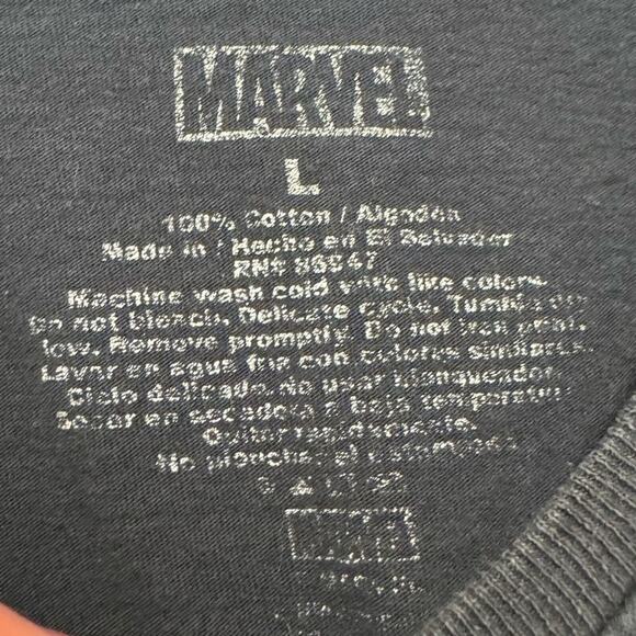 Marvel Women's Large Black Superhero Graphic Tee Avengers Comics Short Sleeve - Picture 3 of 4